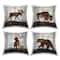 Stupell Industries Rustic Forest Animals Brown Silhouette Shapes 4 Pillow Set, 18" x 18"